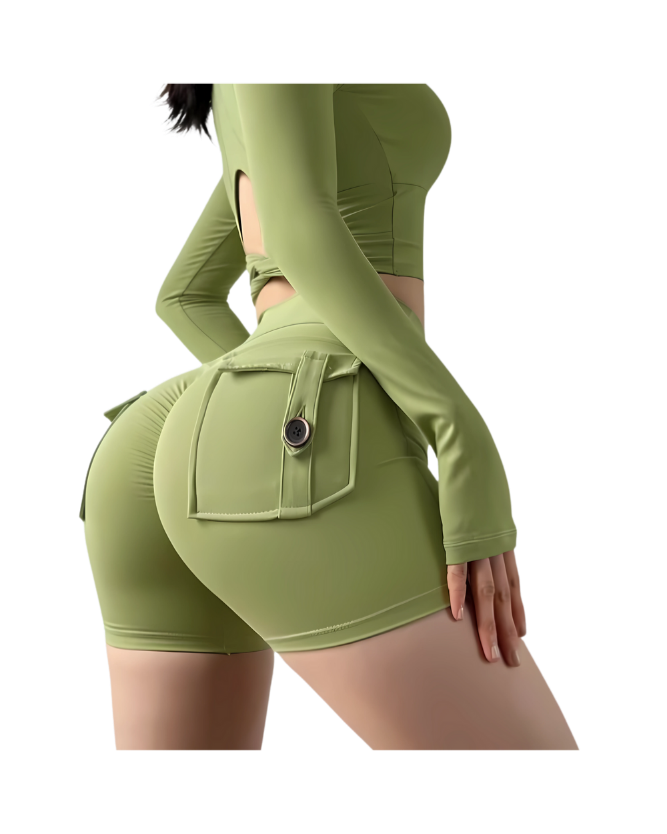 Active Shorts With Back Pockets