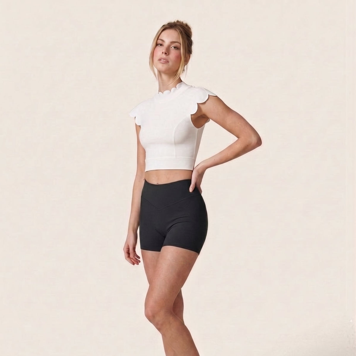 Aura Crest Cap Sleeve Top