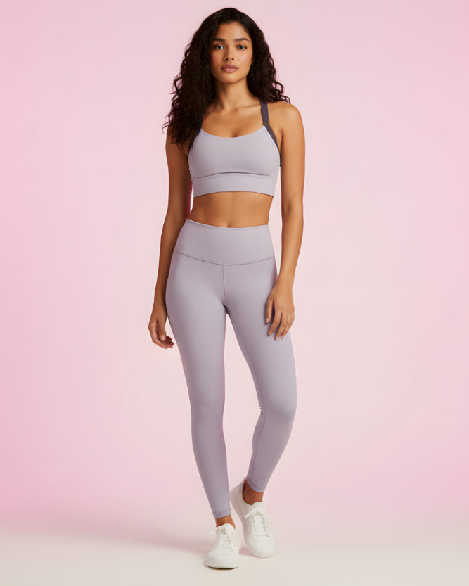 Sports Bra with Contrast Racer Back