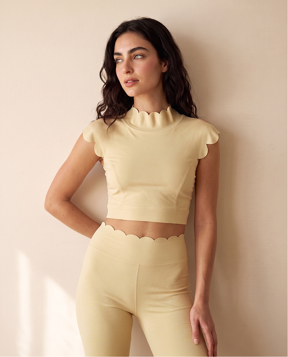 Aura Crest Cap Sleeve Top