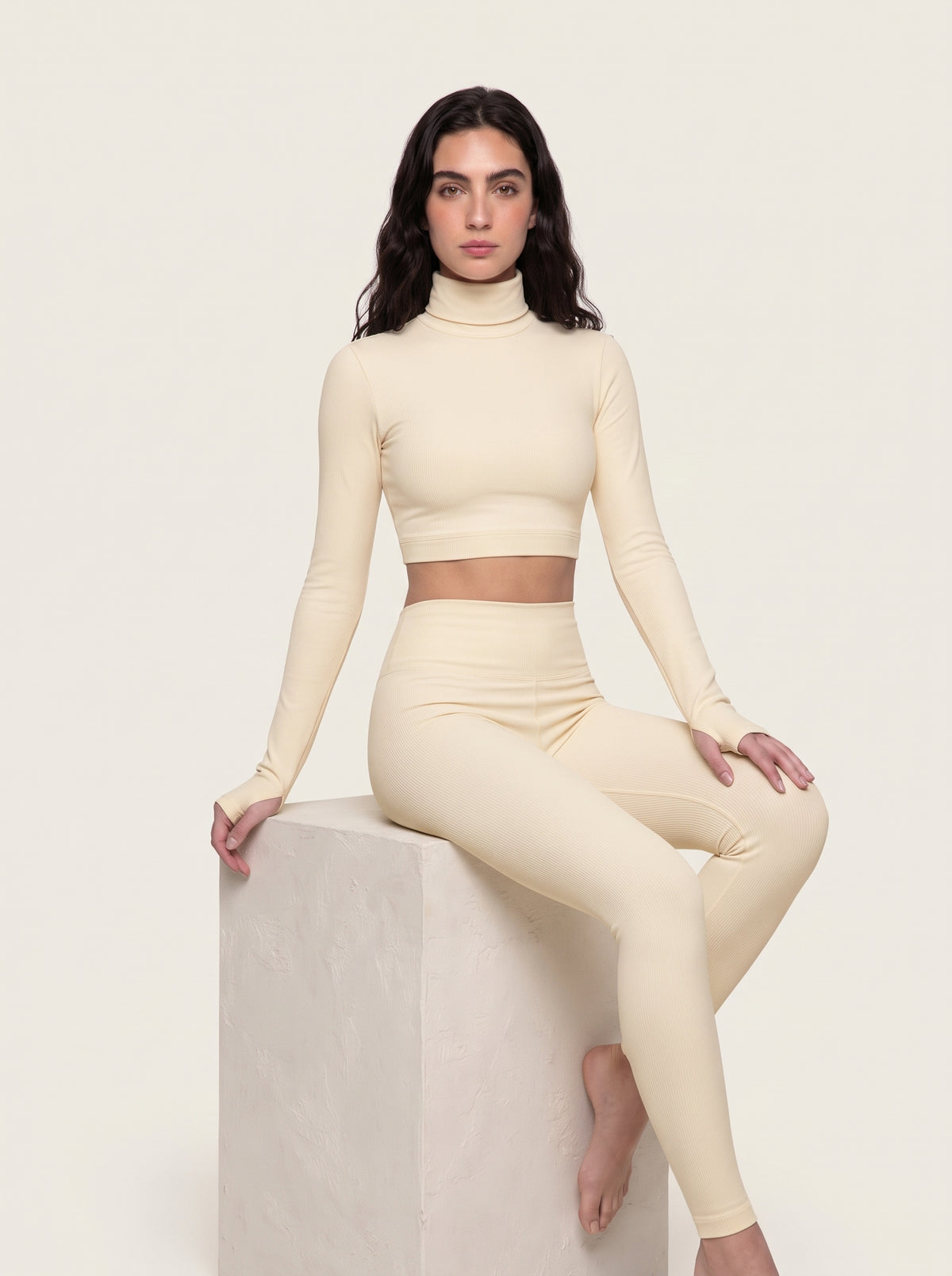Suede Scoop Neck Crop Top